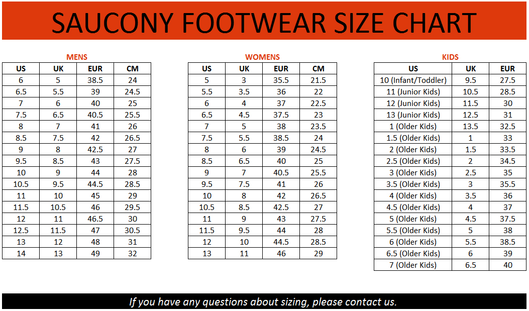 vans shoe size measurements